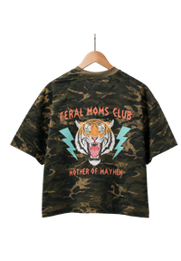 Camo Feral Mom's Tee