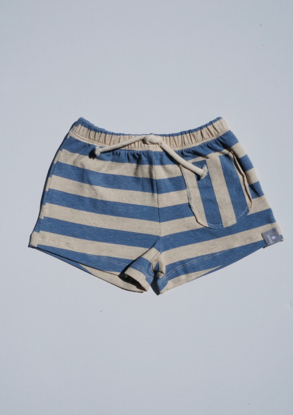 Striped Organic Cotton-Linen Blend Shorts