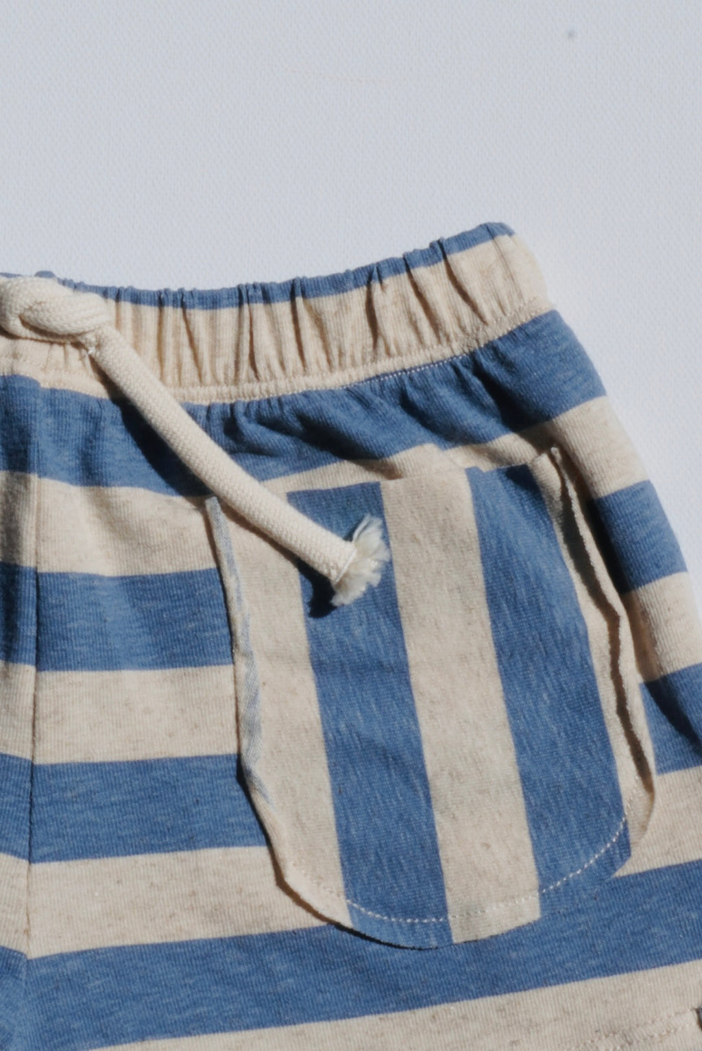 Striped Organic Cotton-Linen Blend Shorts