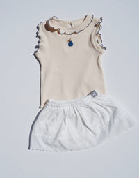 Embroidered Skirt with Diaper Cover