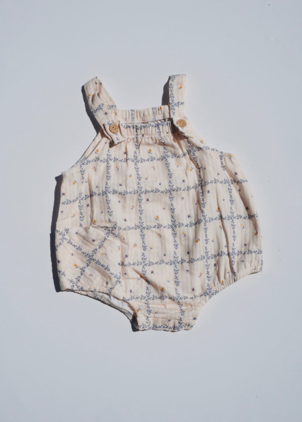 Shortie Printed Organic Muslin Cotton Romper