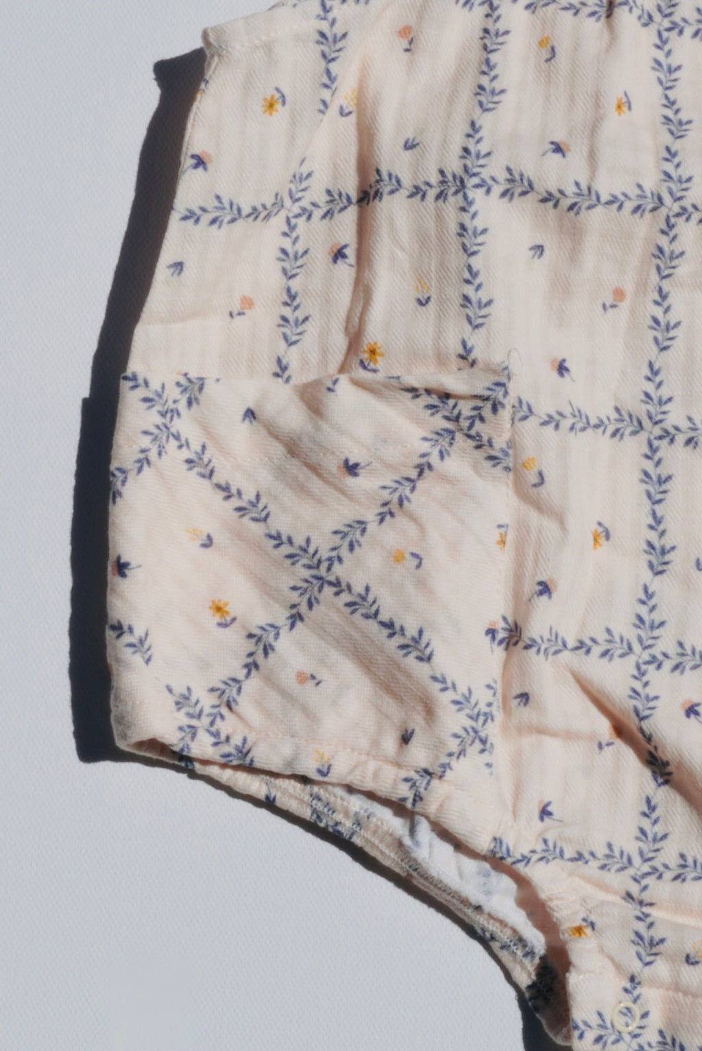 Shortie Printed Organic Muslin Cotton Romper